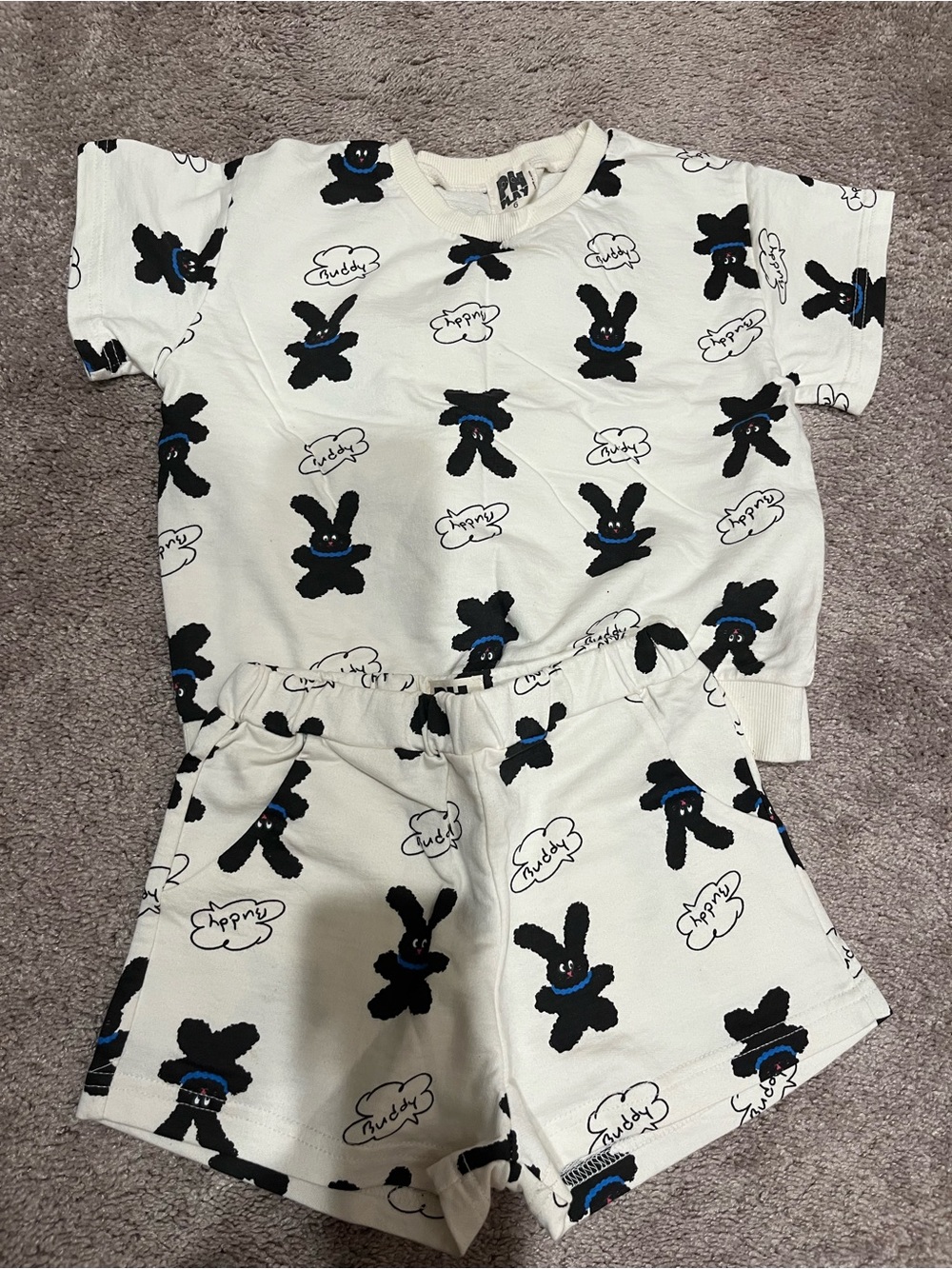 Petite Hailey Play Girls Bunny Print 2-Piece Set – Size 6